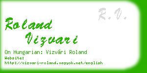 roland vizvari business card